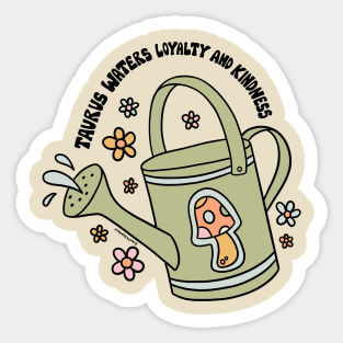 Taurus Watering Can Sticker